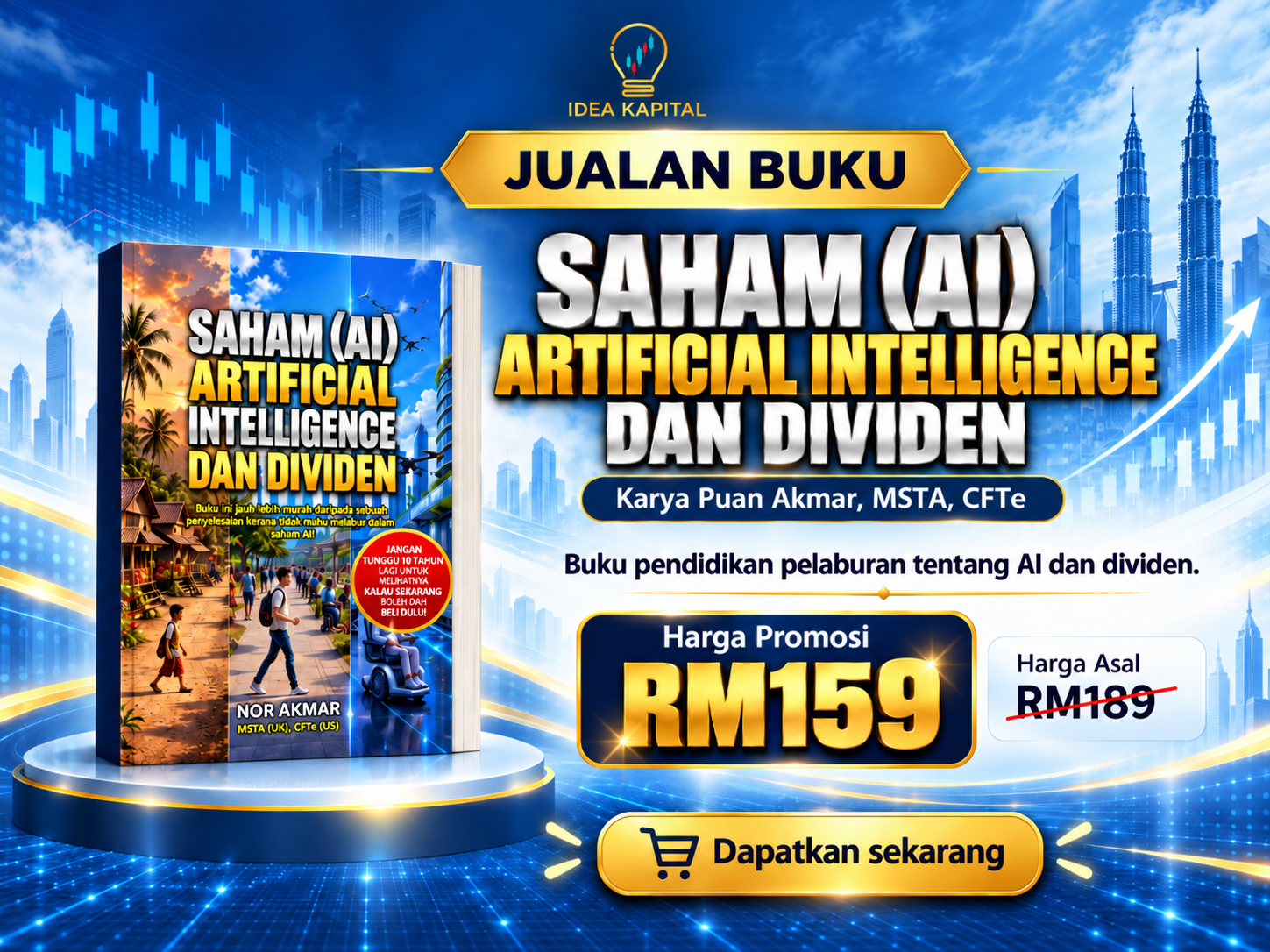 Buku Saham AI Artificial Intelligence dan Dividen karya Puan Akmar